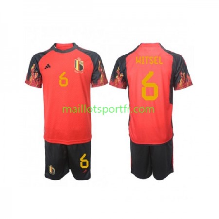 Maillot de Foot Belgique Axel Witsel 6 Enfant Domicile Coupe du monde 2022 Maillot de Foot Belgique Axel Witsel 6 Enfant Domicile Coupe du monde 2022